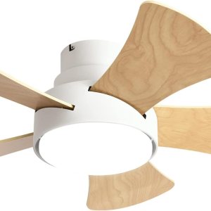 AISEHOUSIN Ventilador de techo con luz, control remoto para ventiladores de techo interiores, ventilador de techo moderno de 32 pulgadas, motor CC AISEHOUSIN Ventilador de techo con luz, control remoto para ventiladores de techo interiores, ventilador de techo moderno de 32 pulgadas, motor CC