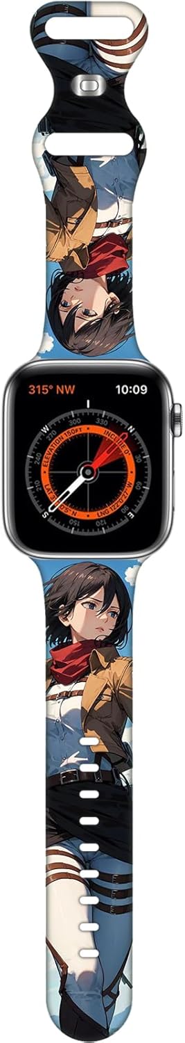 Correa de anime compatible con Apple Watch Band de 1.496 pulgadas1.575 pulgadas1.614 pulgadas1.654 pulgadas1.732 pulgadas1.772 pulgadas, bandas