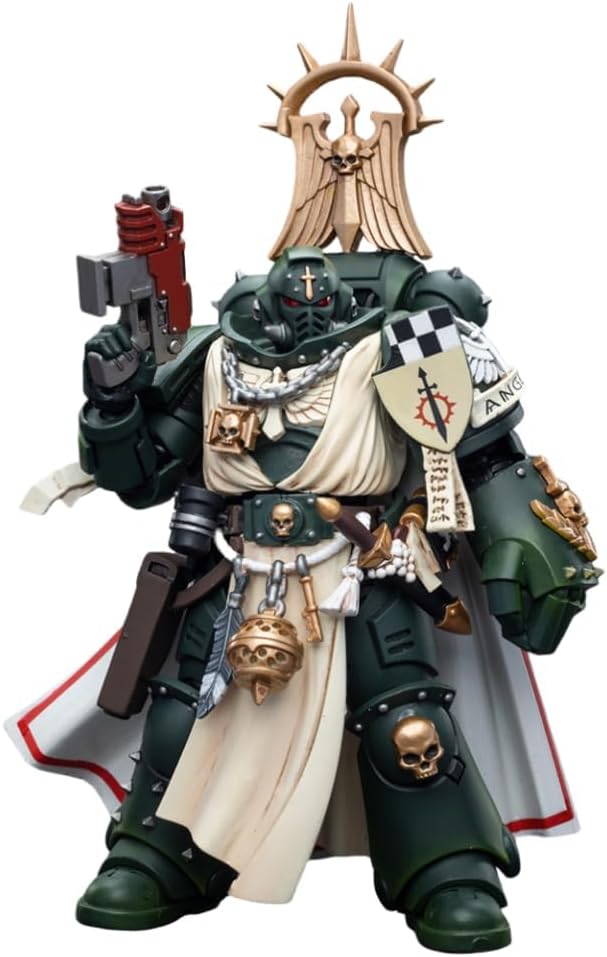 HiPlay JoyToy Warhammer 40K Figura coleccionable Dark Angels Master con puño de poder, figuras de acción a escala 118 JT7691 (JT7691)