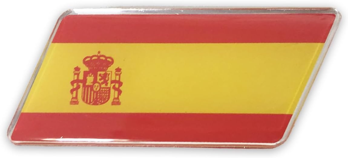 Calcomanía con la bandera de España, banderas españolas, calcomanías de coche, emblema, calcomanías para parachoques, logotipo para vehículos,