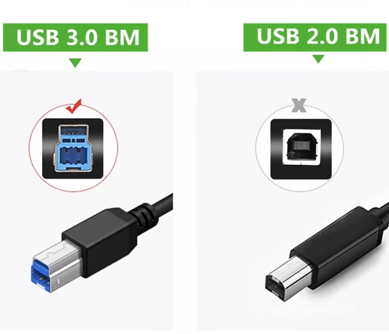 Cable USB tipo C a USB B 3.0 de 6.6 ft USB C macho a USB B macho de alta velocidad 5 Gbps C a B macho Cable
