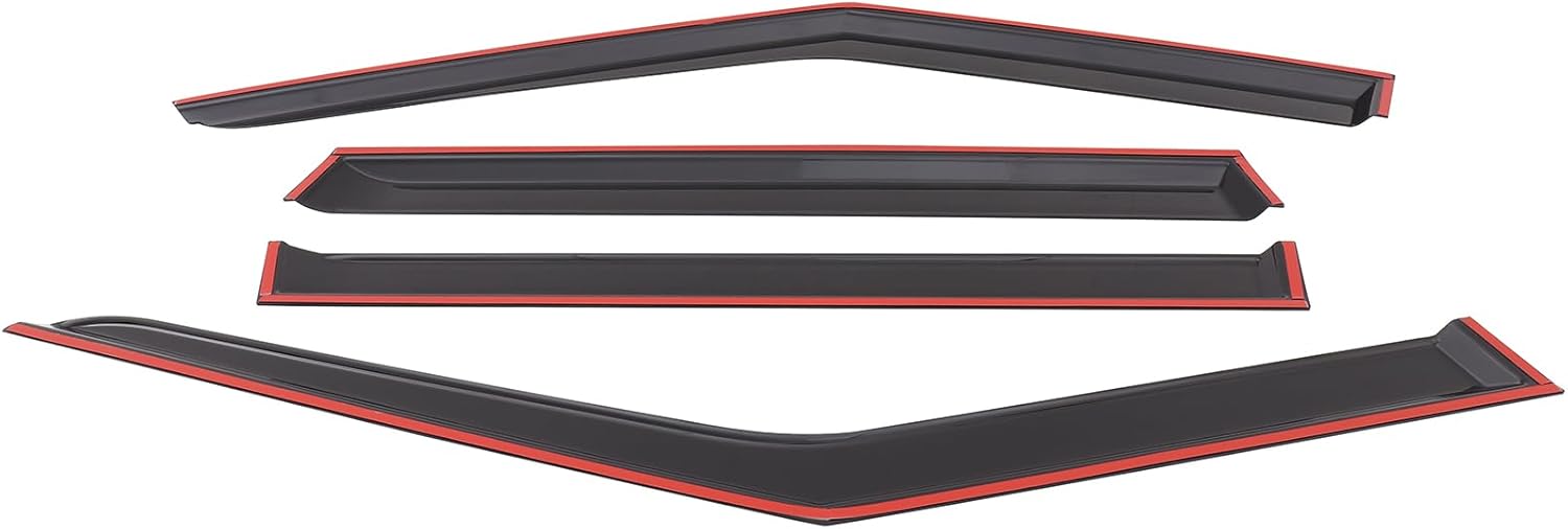 MOFANS Visera de ventana negra para Mitsubishi Outlander 2022 2023 4 puertas deflectores de ventana de sol y lluvia, 4 piezas