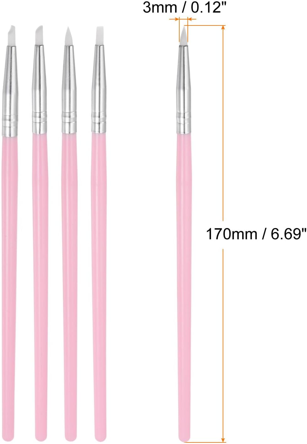 HARFINGTON Juego de 10 herramientas para esculpir arcilla, moldeador de arcilla con punta de goma, pinceles de silicona, herramienta de tallado para