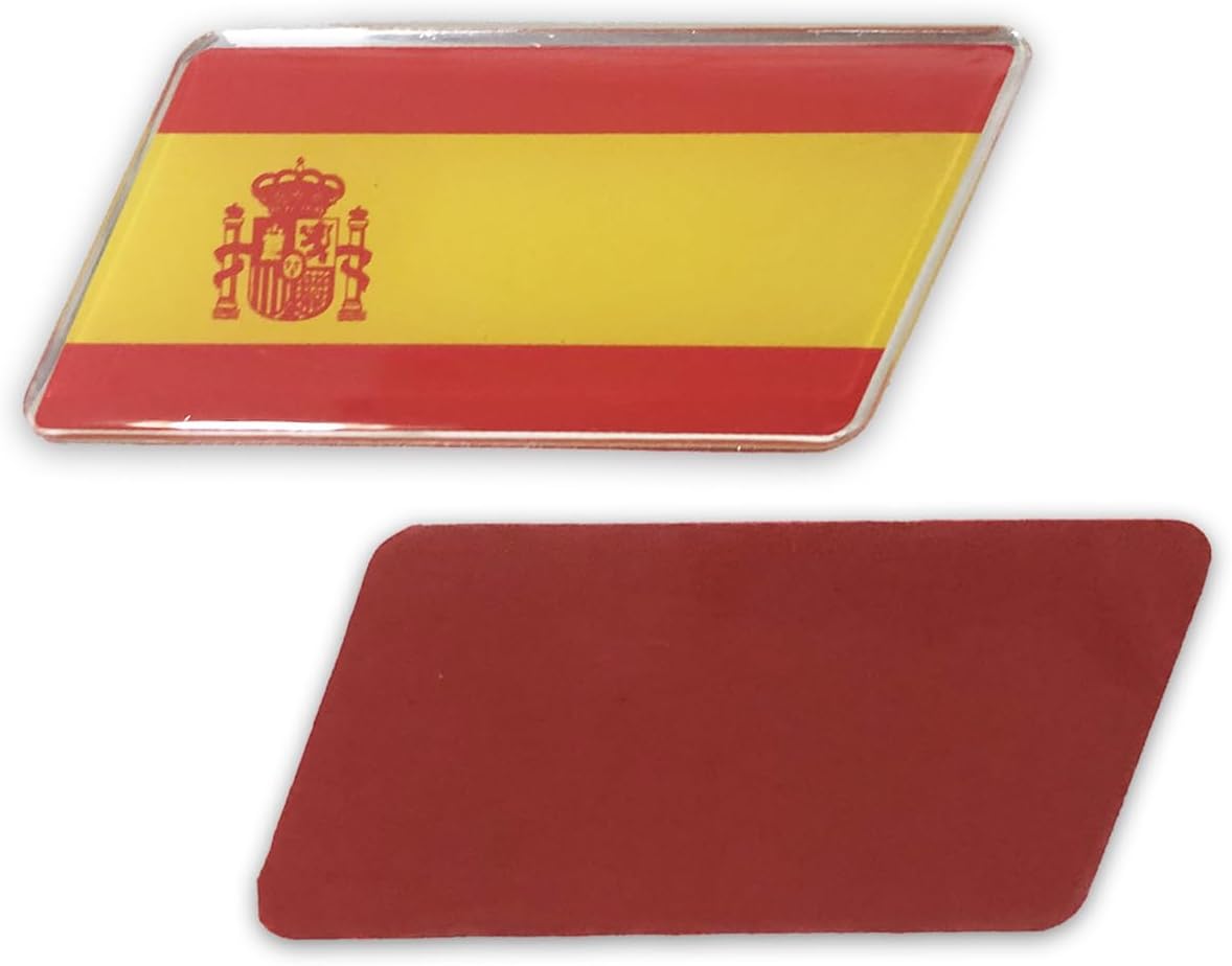 Calcomanía con la bandera de España, banderas españolas, calcomanías de coche, emblema, calcomanías para parachoques, logotipo para vehículos,