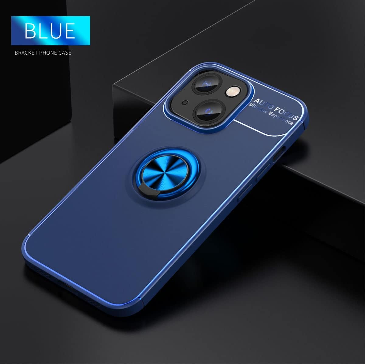 Asuwish Funda de teléfono para iPhone 13 de 6.1 pulgadas con protector de pantalla de vidrio templado y soporte de anillo híbrido, accesorios de