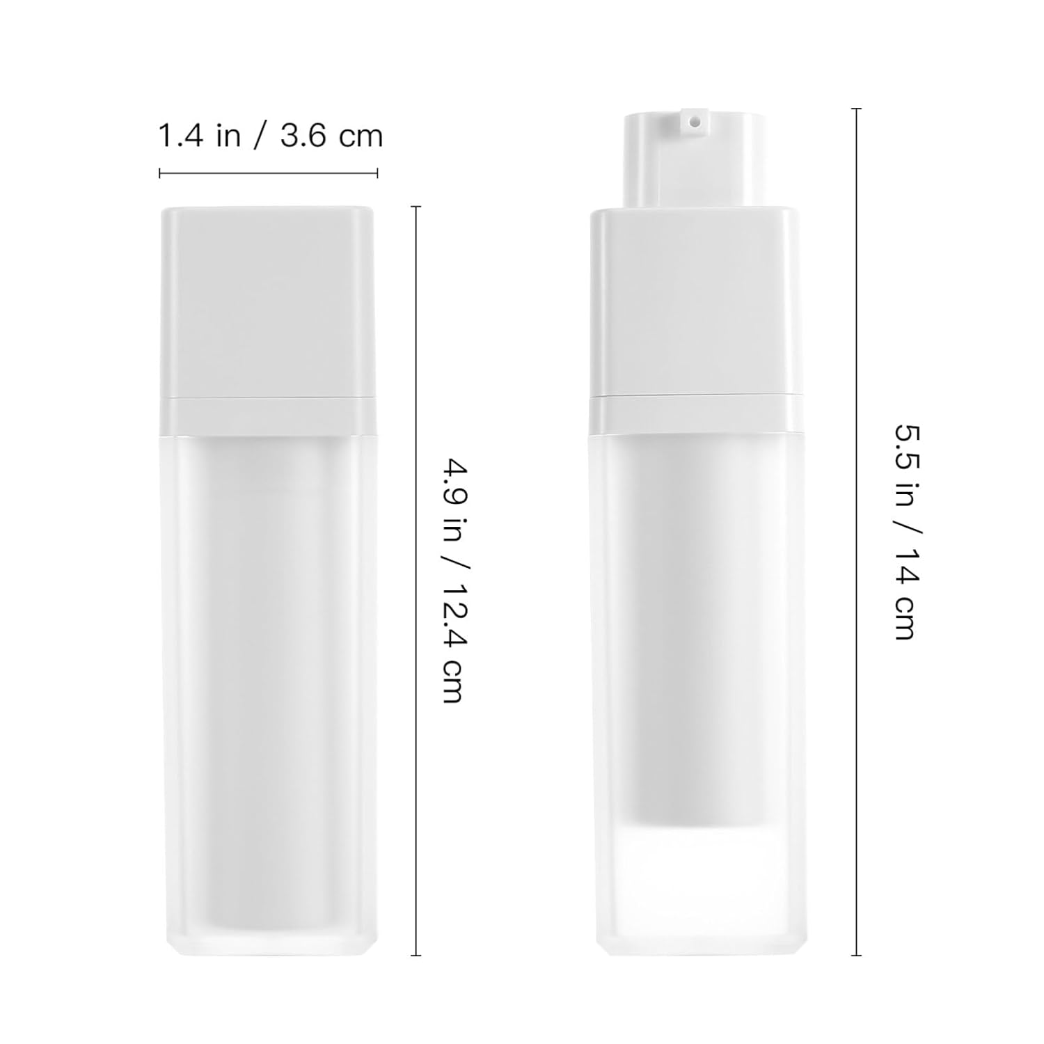 CALLARON Botella cosmética de la bomba de la crema 3pcs botellas de la loción del viaje botellas plásticas de la loción botellas vacías del