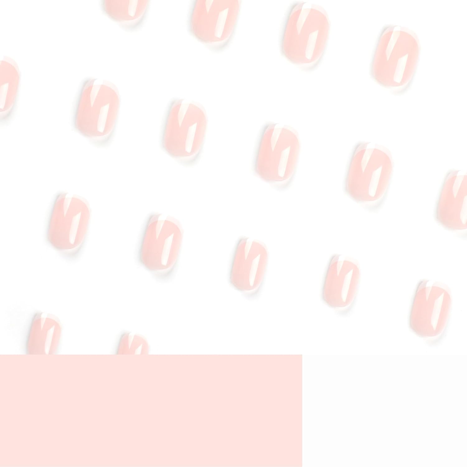 Uñas pequeñas a presión extra cortas con punta francesa, uñas postizas nude, uñas adhesivas bonitas, uñas con pegamento de punta francesa, uñas