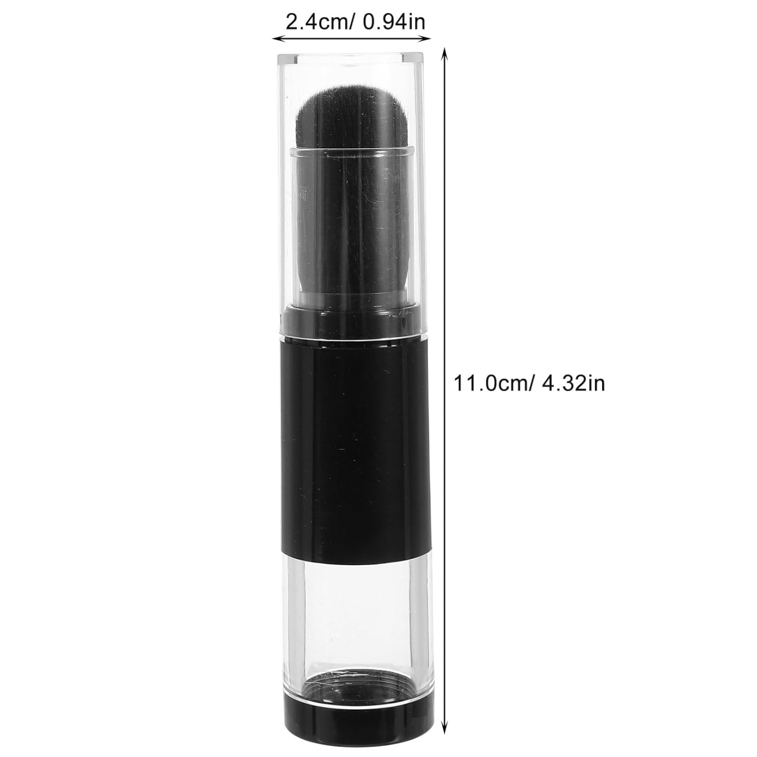 Beaupretty Cepillo aplicador de aerosol de viaje reutilizable recargable con botella de polvo suelto recargable, tarro retráctil prensado para