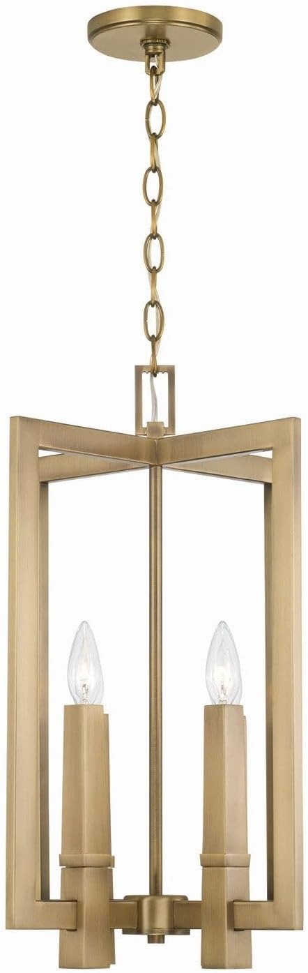 Capital Lighting 549641AD Blake – Lámpara industrial moderna con velas escultóricas para vestíbulo, 4 luces, 240 vatios en total, 22 pulgadas de