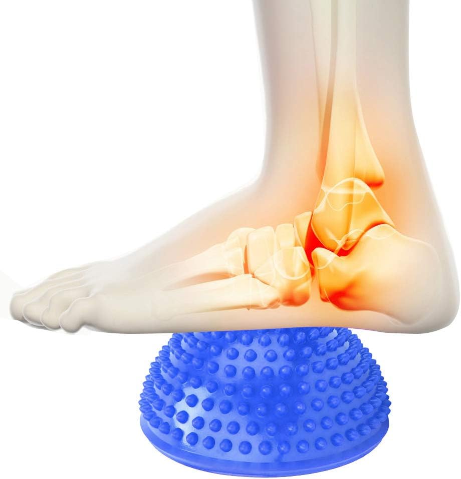 Entrenamiento de equilibrio para ejercicio, bolas de masaje de pies, alivio del estrés, bola de masaje de yoga, semicírculo para relajarse, nervios