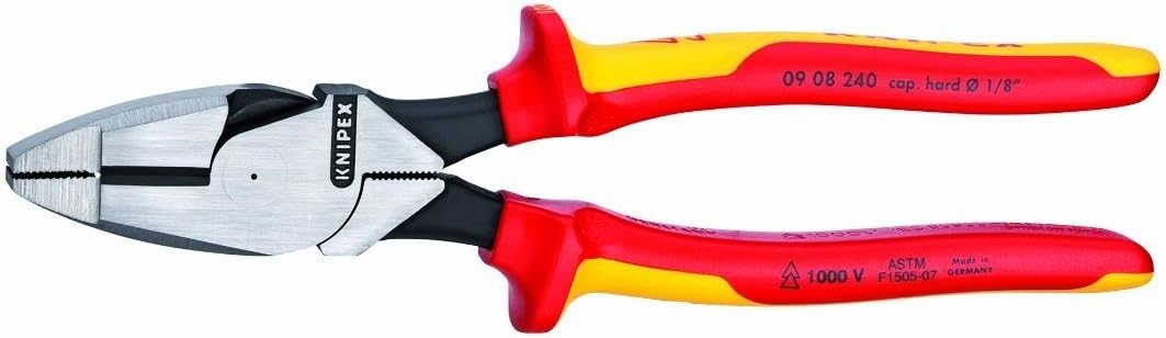 Knipex 09 08 240 US Alicates de liniero de apalancamiento ultra alto de 9.5 pulgadas