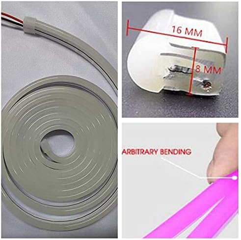 DC12V – Tira de luces LED, impermeable, de silicona, para letreros de neón, 1.0 in, para cortar, flexible, para interiores y exteriores, para hacer