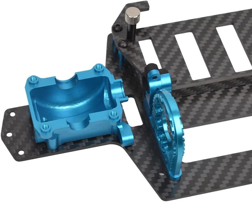 Caja de cubierta inferior de carbono para Tamiya TT-02 TT-02RS TT-02FT Actualizaciones de chasis