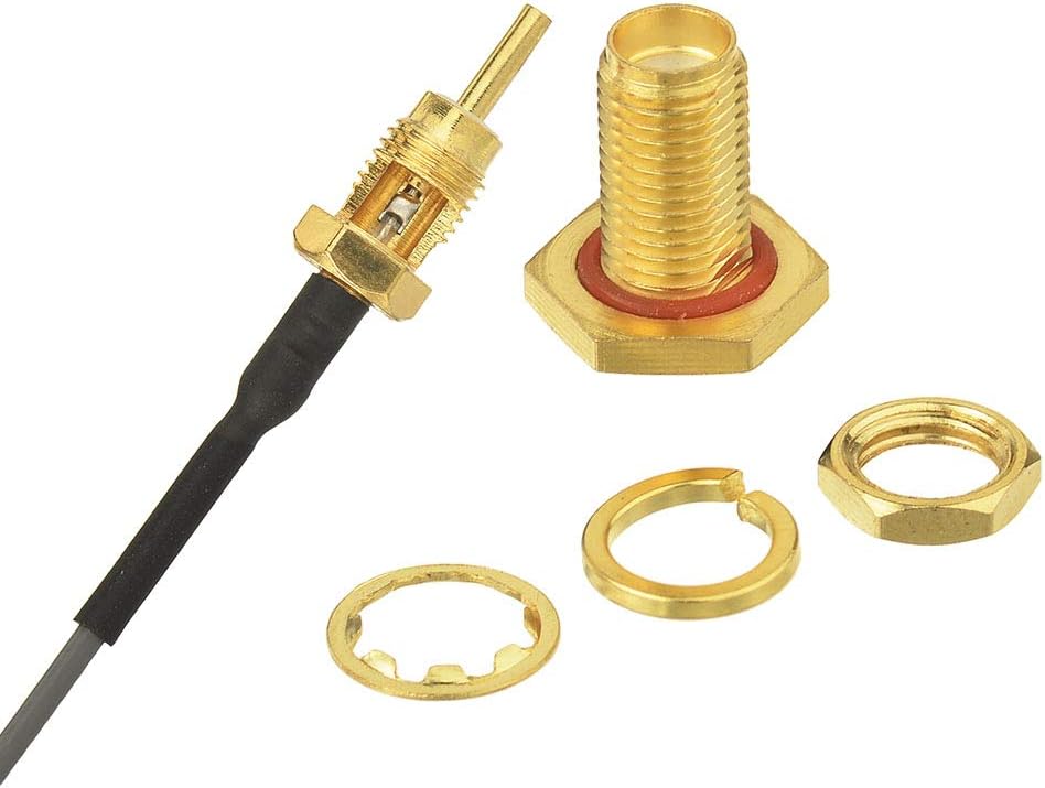 Superbat Cable coaxial de baja pérdida de 6 pulgadas U.flIPEX Mini PCI a SMA hembra para enrutadores inalámbricos, mini tarjetas PCI, extensión de