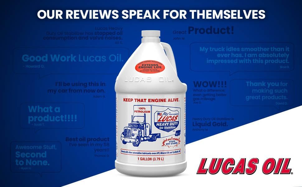 Lucas Oil 10002 Estabilizador de aceite resistente, 1 galón (paquete de 2)