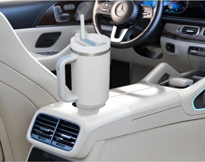 Quencher FlowState – Vaso de 30 onzas con asa y pajilla, vasos aislados con tapa y pajilla, botella de agua de acero inoxidable de 30 onzas, para