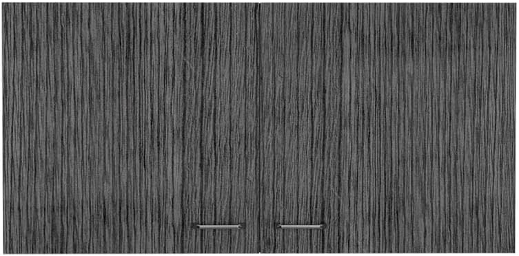 TUHOME Napoles – Armario de pared, madera de roble blanco y ahumado