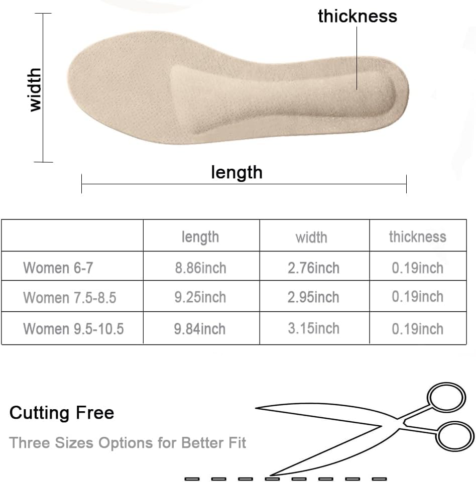 2 pares de inserciones de tacón alto para mujer, plantillas adhesivas de piel de cerdo para aliviar el dolor, plantillas invisibles para zapatos