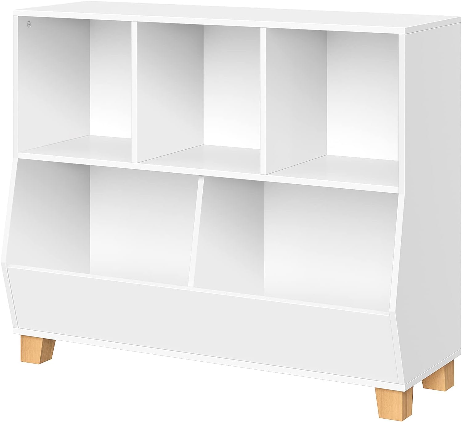 RiverRidge Kids Catch-All Multi-Cubby – Organizador de juguetes de 35 pulgadas, 2 unidades, color blanco