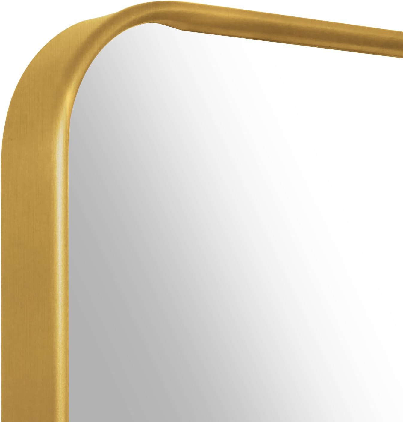 Armario de acero inoxidable con espejo de medicina para baño con puerta enmarcada dorada, múltiples estantes, 15 x 21 pulgadas
