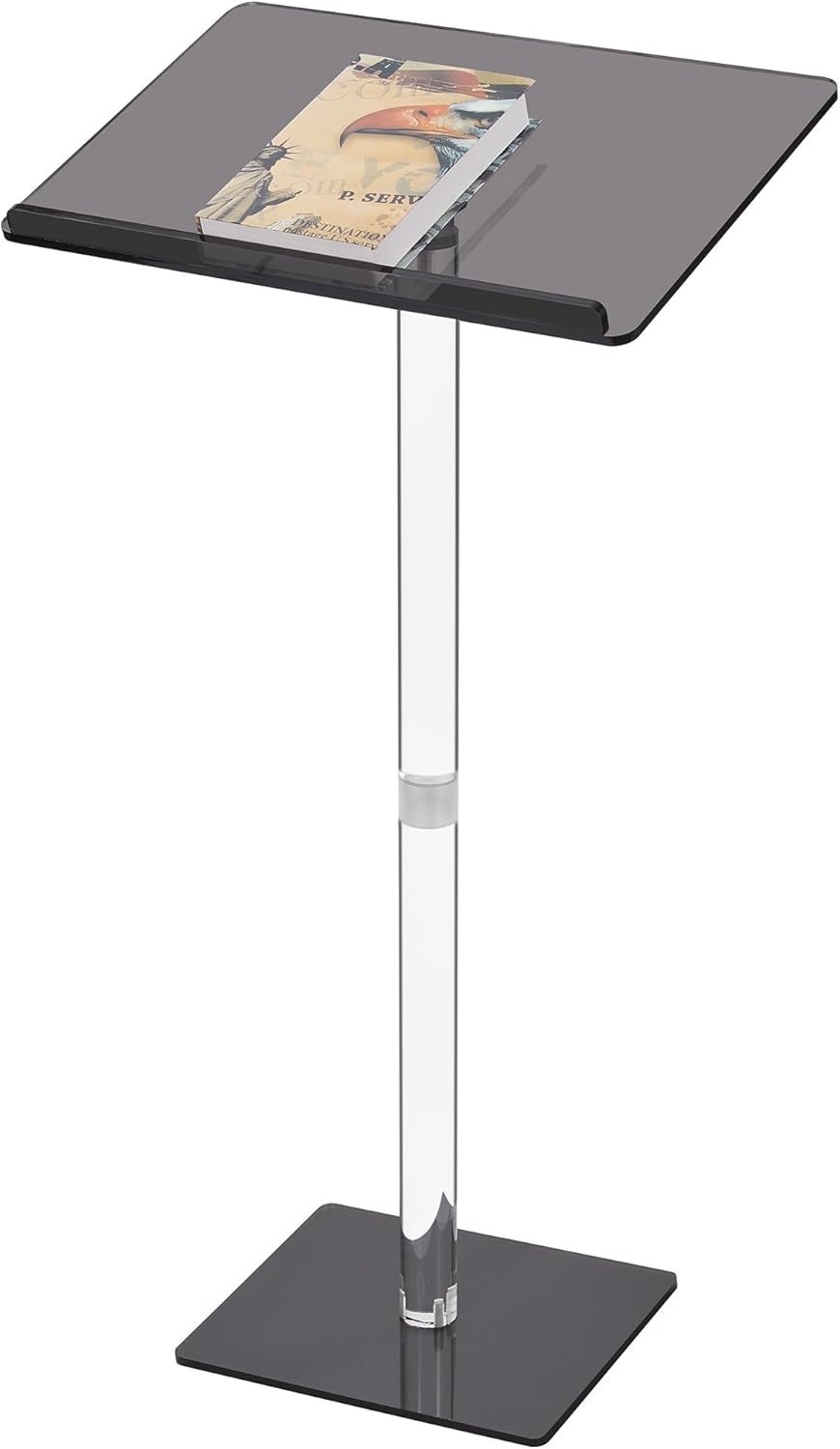 HODLBIT Soporte de podio acrílico, púlpitos de 23.6 x 15.7 pulgadas para iglesias, ángulo ajustable, atriles y podios modernos grandes para aula,