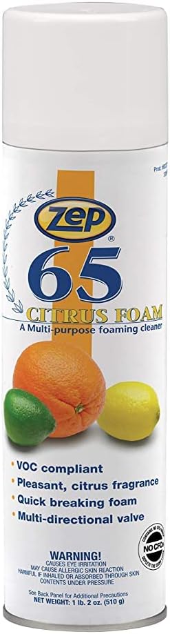 Zep 65 Limpiador multiusos de cítricos espumosos 3701 (caja de 12) ideal para alrededor de la casa y la oficina