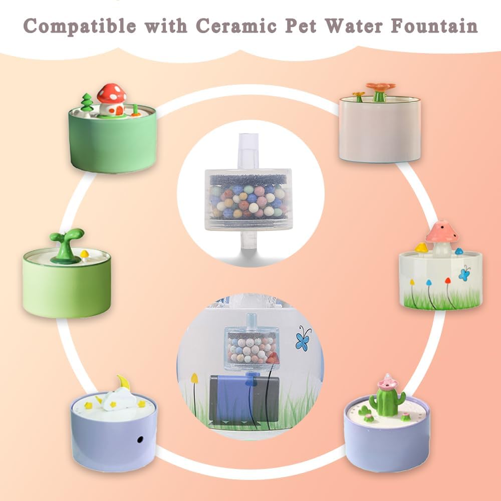 Bomba de fuente de agua de cerámica para gatos, bomba de fuente de agua para mascotas, para fuente de bebida para mascotas, dispensador de agua para