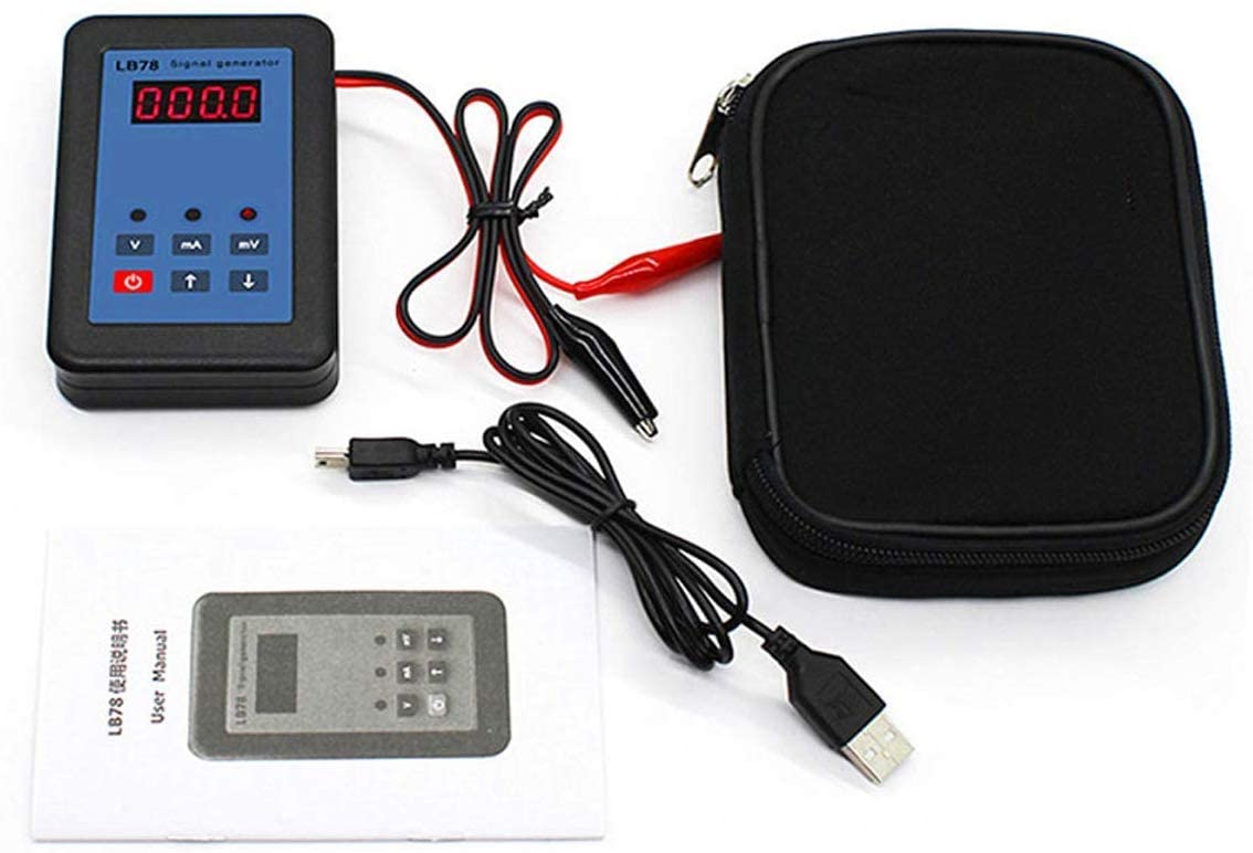 LB78 Generador de señal de pantalla LCD, 4-20mA0-10VmV Resistencia Medidor de voltaje de corriente Voltímetro Fuente de voltímetro Calibrador de