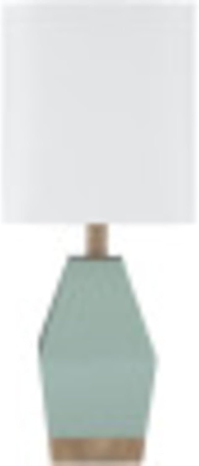 Livabliss Neeson – Lámpara de mesa minimalista de madera sintética, 17.37 pulgadas de alto x 7 pulgadas de ancho x 7 pulgadas de profundidad,