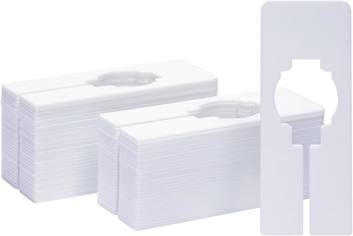 Juvale Paquete de 60 separadores de plástico para colgar ropa, etiquetas blancas en blanco para grandes almacenes, perchas separadoras de tamaño de