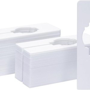 Juvale Paquete de 60 separadores de plástico para colgar ropa, etiquetas blancas en blanco para grandes almacenes, perchas separadoras de tamaño de Juvale Paquete de 60 separadores de plástico para colgar ropa, etiquetas blancas en blanco para grandes almacenes, perchas separadoras de tamaño de