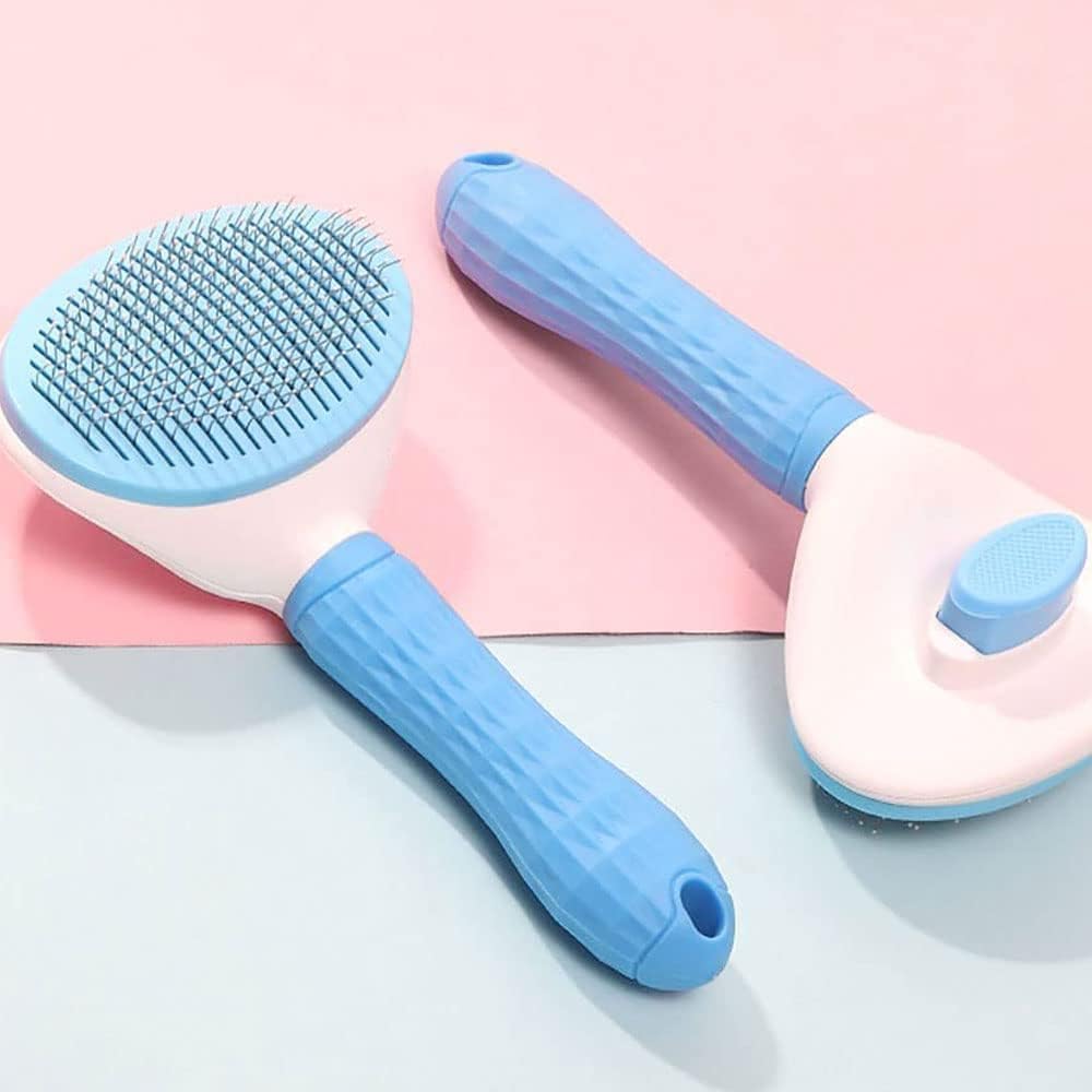 Cepillo para perros y gatos, peine de aseo personal, cepillo de limpieza para gatos y perros con mango suave, herramienta de aseo para mascotas con
