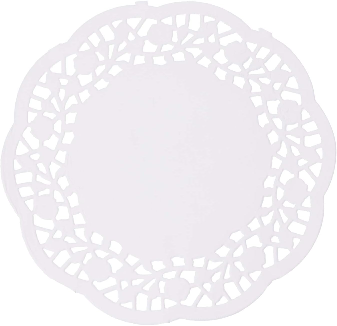 Tapones redondos de papel de encaje de 4.5 pulgadas, almohadillas decorativas pequeñas para pasteles, manteles individuales desechables de papel de