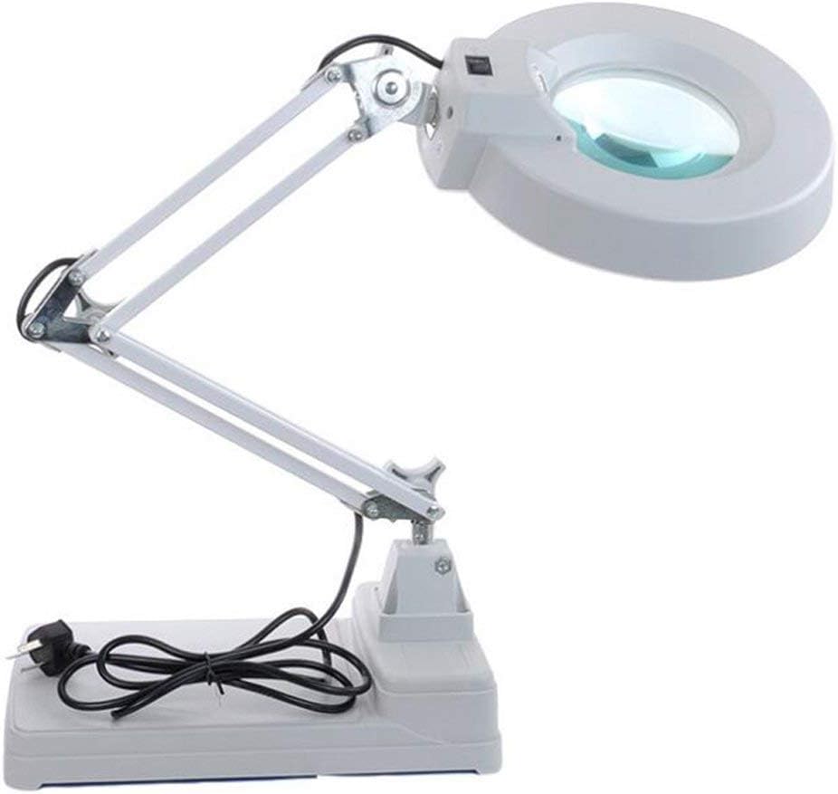 Lupa LED 10X con luz, lámpara de lupa de escritorio vinmax con luz LED, lámpara de lupa de brazo ajustable, lupa, lente de dioptría, lupa plegable,