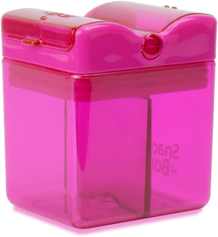 Precidio Design Snack in the Box – Recipiente reutilizable respetuoso con los dedos pequeños y ecológicos (rosa) 1001PK