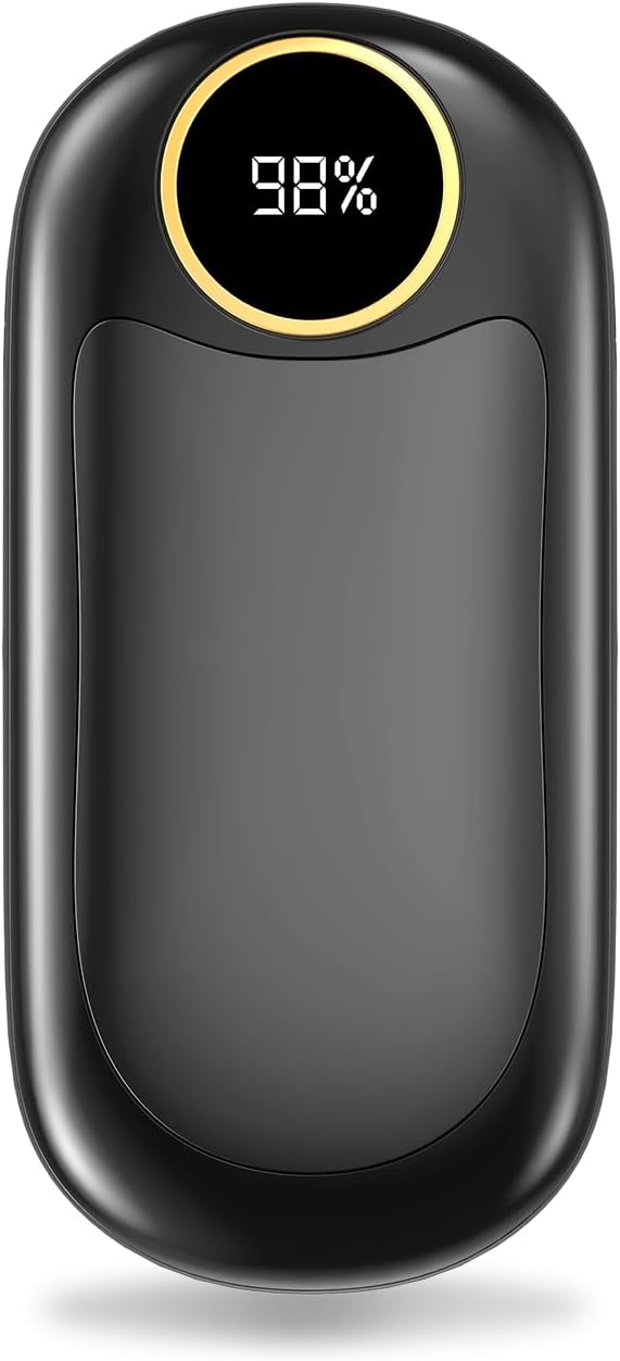 Calentadores de manos recargables, calentadores de manos eléctricos de 7000 mAh hasta 18 horas de calor, calentadores de manos de doble cara con