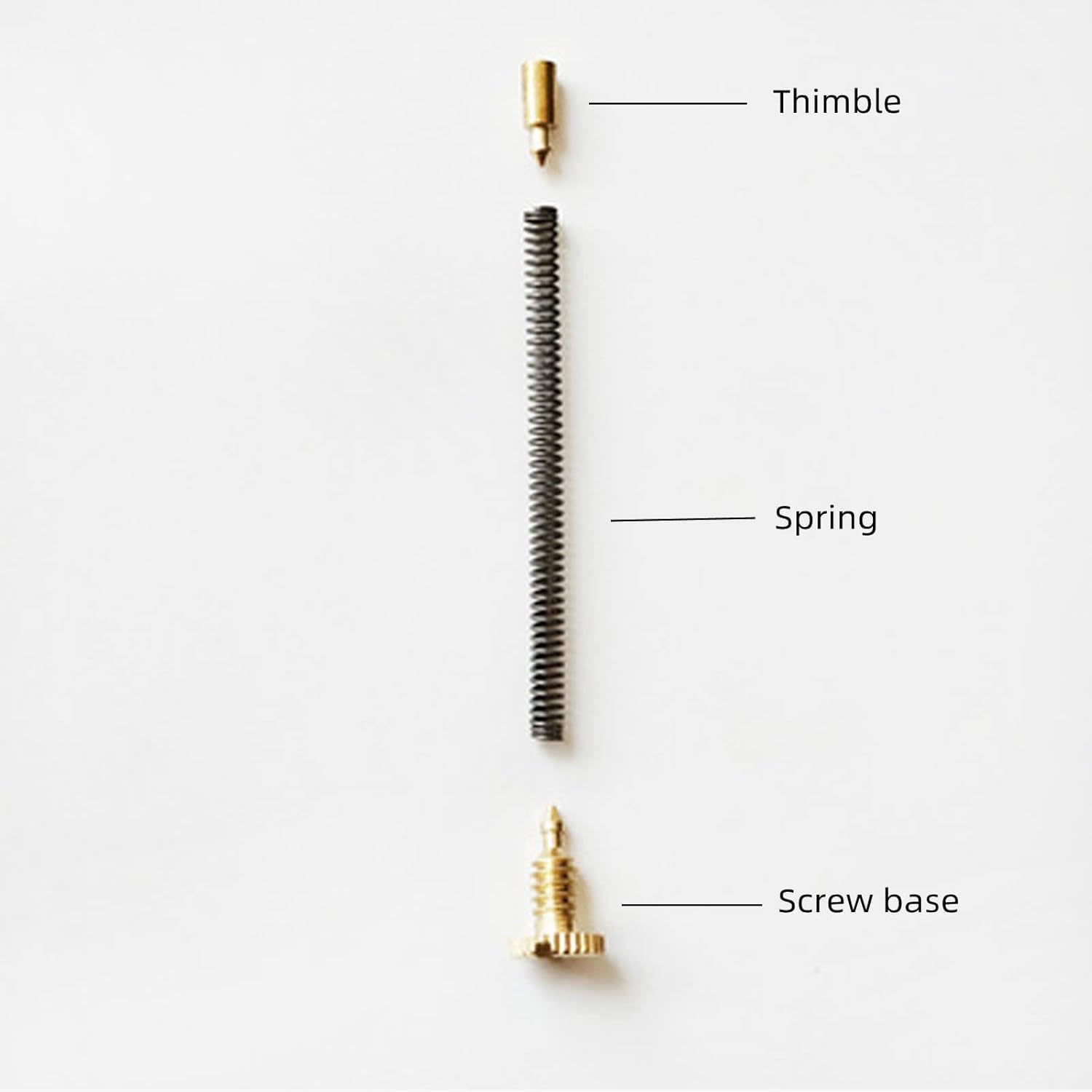 OLDENDO Kit de reparación de repuesto para encendedor Flints Tornillo Primavera Placa Base Accesorios para encendedor 4 piezas (Longitud 49 mm1.93