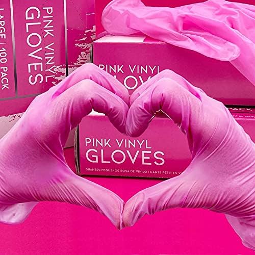 Colortrak Guantes desechables de vinilo sin polvo, de un solo uso, sin látex