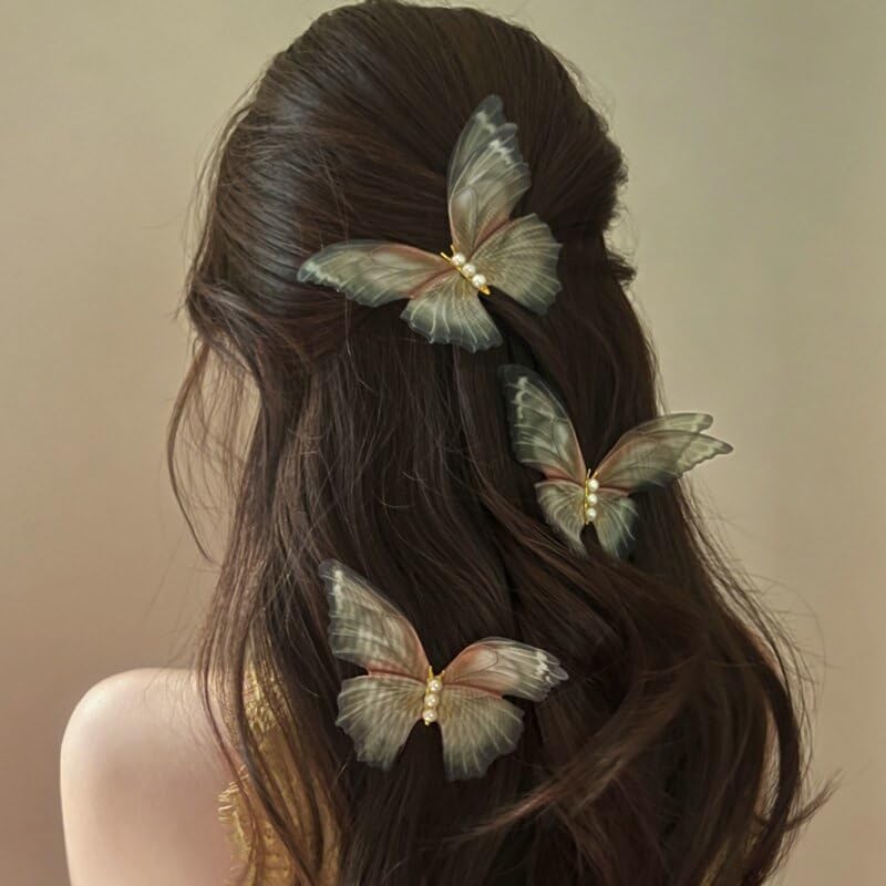 Pinzas para el pelo de mariposa, lazos para el cabello, horquillas para el cabello, para bodas, cumpleaños, accesorios para el cabello, horquillas