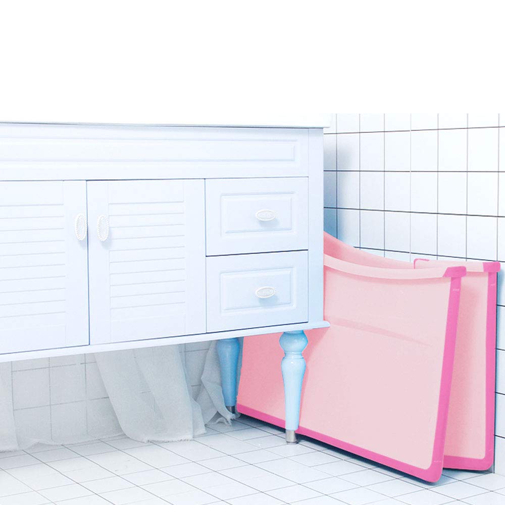 W WEYLAN TEC Bañera plegable grande independiente para adultos pequeños, niños, bebé, color rosa
