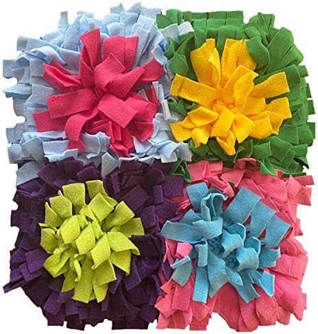 AZ Micro Mini Pigs Alfombra de juego colorida para olfatear, parte trasera antideslizante, muchos lugares para ocultar golosinas, 18 x 20 pulgadas
