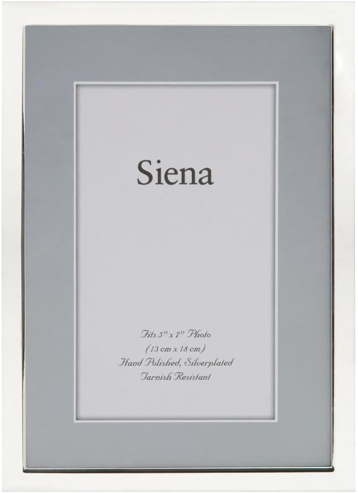 Siena TRIMLINE – Marco plateado de alto pulido, 5×7