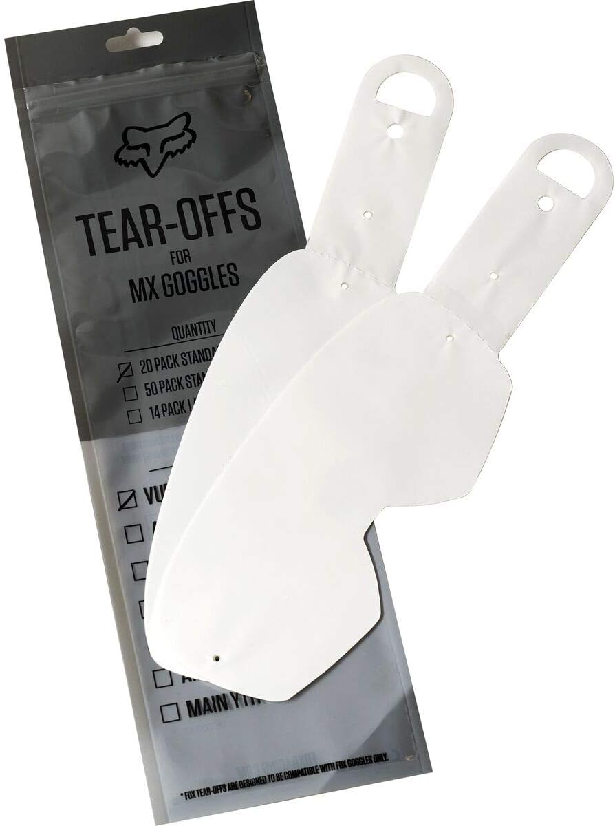 Fox Racing Mens MX20 AIRSPACEMain Standard Roll Off Tear Off – 20PK,transparente, talla única