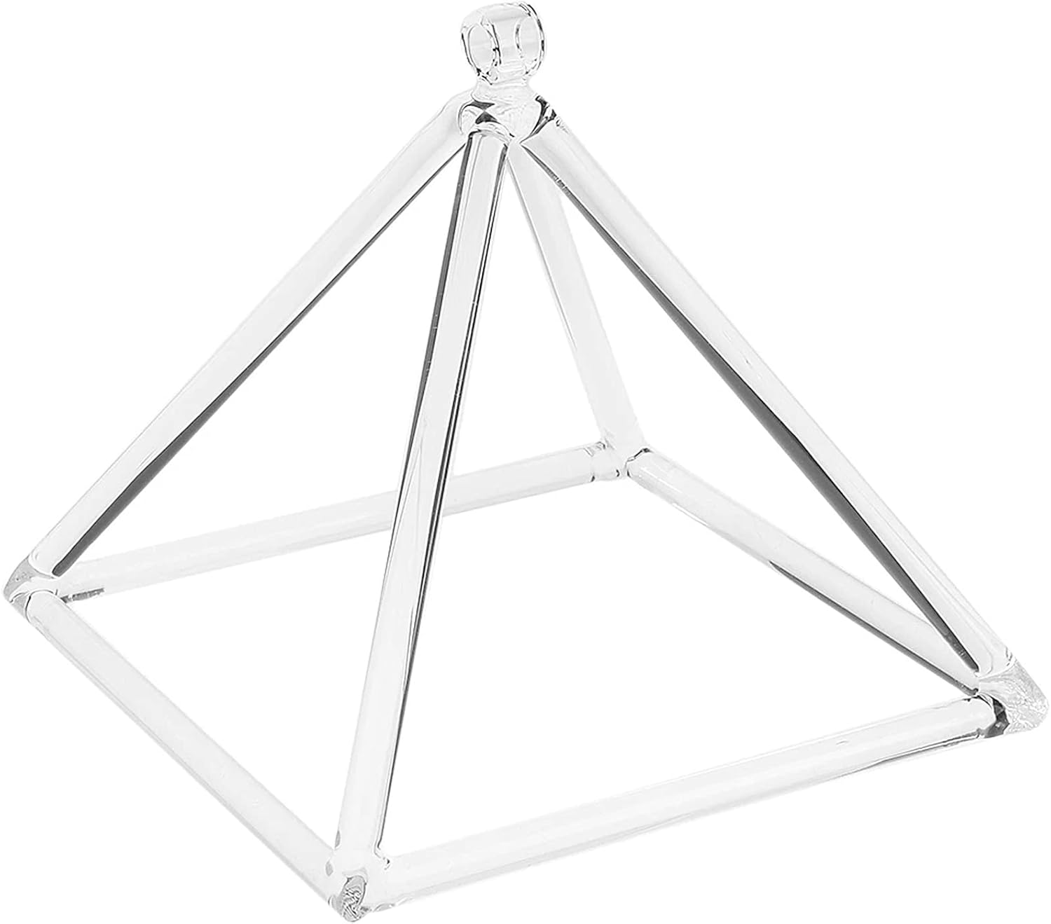 Pirámide cantante de cristal de cuarzo transparente (3 a 20 pulgadas) pirámide cantante de cristal de cuarzo, instrumento musical de curación,
