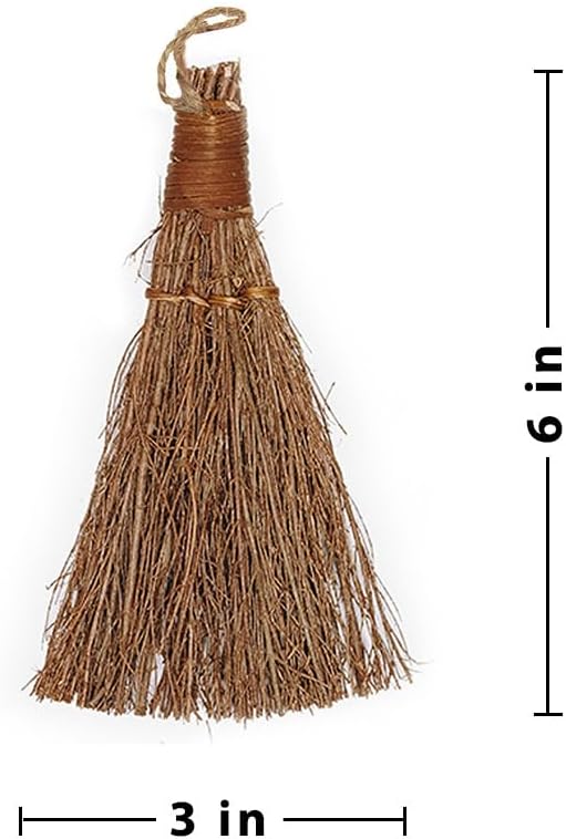 Escoba perfumada con especias de calabaza (paquete de 6)  Escoba brezo de 6 pulgadas  Decoración navideña