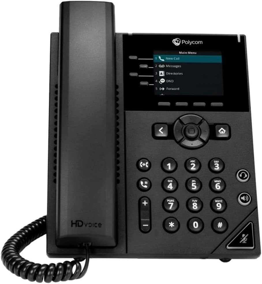Polycom VVX 250 Teléfono IP de escritorio con fuente de alimentación (renovado)