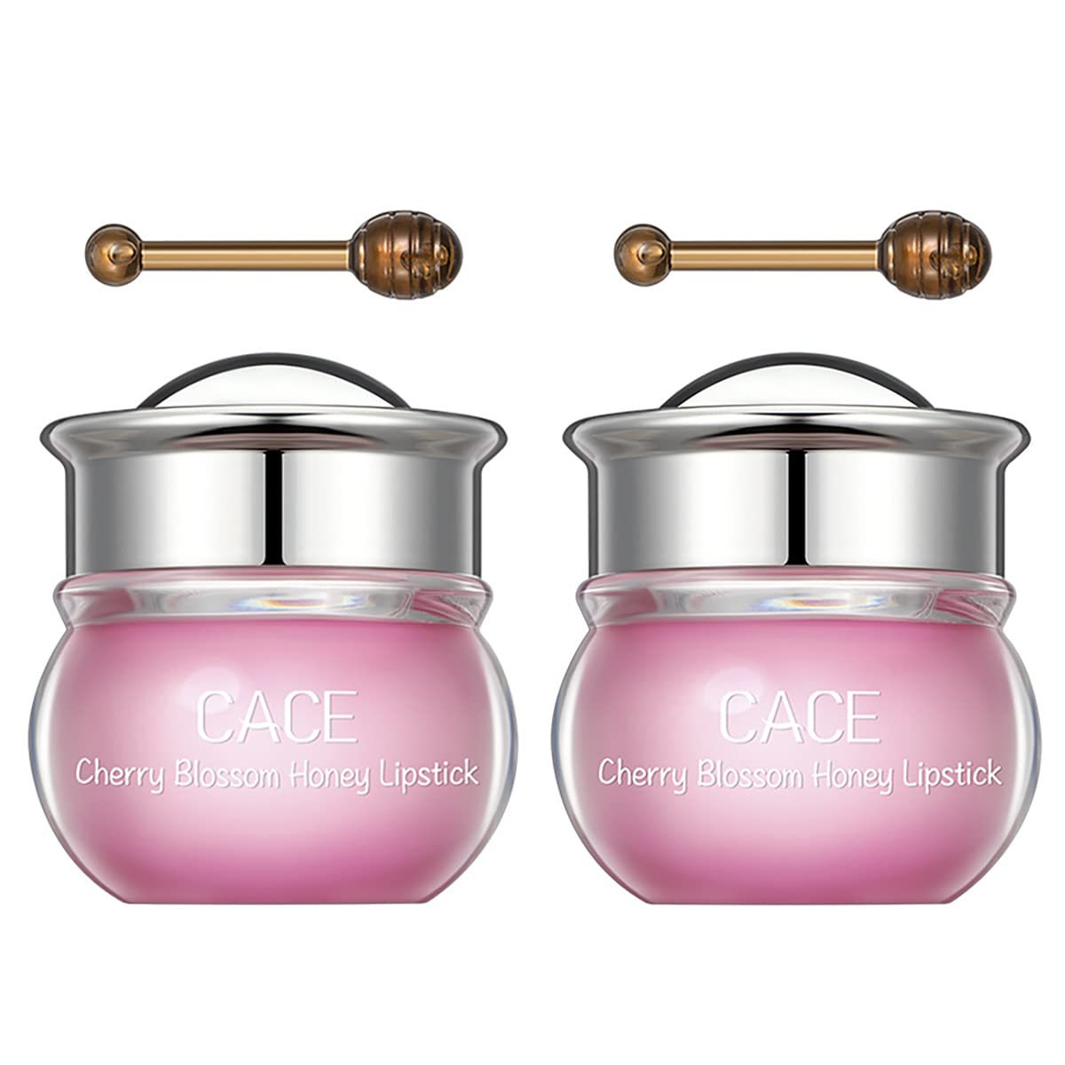 Sakura – 2 botellas de bálsamo labial para reparar la humedad profunda y las líneas de los labios, rico en vitamina E y extracto de flor de cerezo