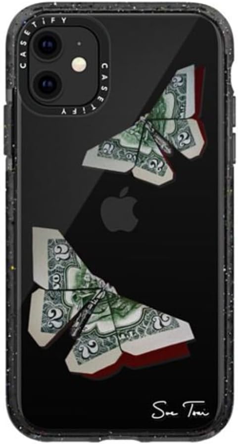 CASETiFY Funda Impact para iPhone 11, color negro transparente