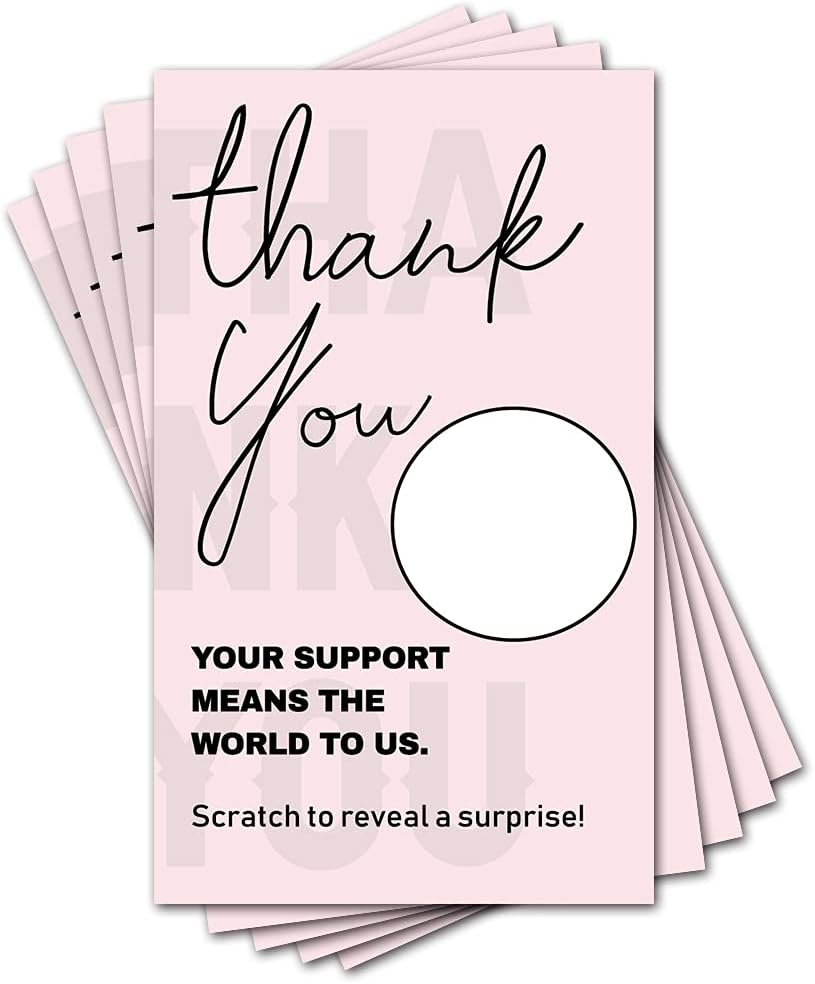 LONLONBANG 50 tarjetas de regalo en blanco para raspar para restaurantes de pequeñas empresas, spa, belleza, peluquería, Navidad, cumpleaños,