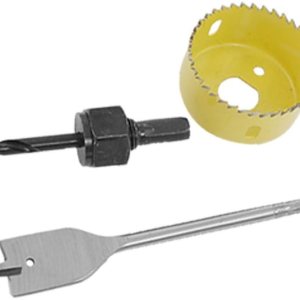 IIVVERR Kit de instalación de cerradura, herramientas de punta de sierra para puerta de madera (Kit de instalación Orificio sierra Spade Bit para IIVVERR Kit de instalación de cerradura, herramientas de punta de sierra para puerta de madera (Kit de instalación Orificio sierra Spade Bit para